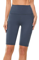 Womens Running Workout Yoga Shorts Half Tights with Pockets