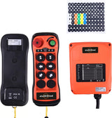 Electric Chain Hoist Crane Overhead Tower Bridge Industrial Wireless Radio Remote Control Transmitter and Receiver AC DC 12-24V 6 Buttons w/Emergency Stop(12-24V AC/DC)