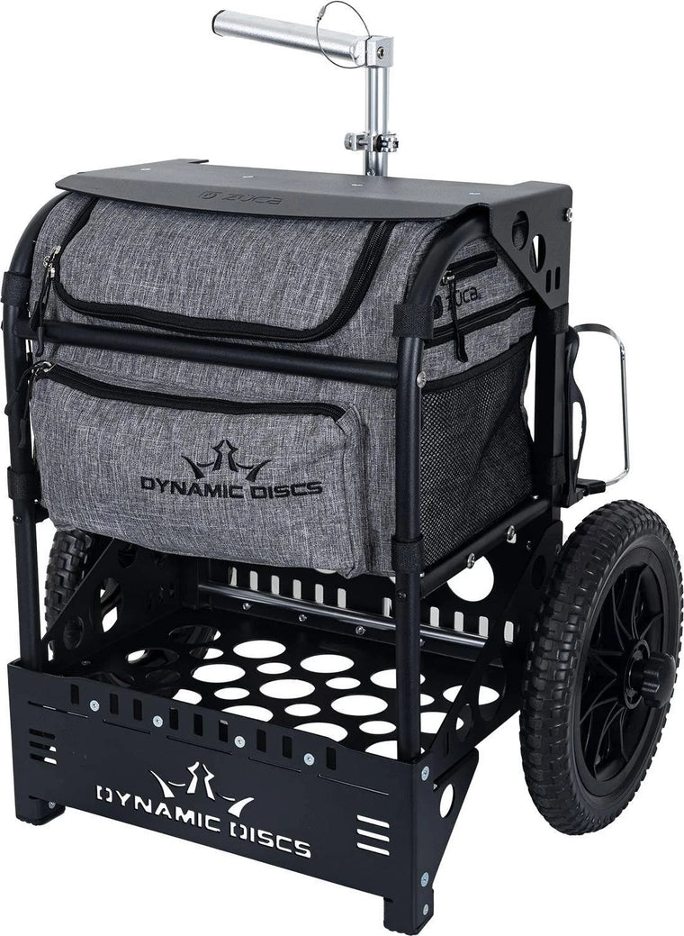 Dynamic Discs Transit Cart by Zuca | Disc Golf Caddy |Carry Up to 25 Discs Comfortably | Removable Bag Included