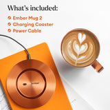 Ember Temperature Control Smart Mug 2, 14 Oz, App-Controlled Heated Coffee Mug with 80 Min Battery Life and Improved Design, White