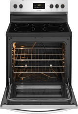 Frigidaire FCRE3052AS 30 Freestanding Electric Range with 5.3 cu. ft. Capacity Quick Boil Store-More Storage Drawer and SpaceWise Expandable Elements in Stainless Steel