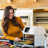 Best Choice Products 16.9qt 1800W 10-in-1 Family Size Air Fryer Countertop Oven, Rotisserie, Dehydrator – White