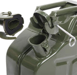 Portable 10L 2.5 Gallon Metal Gas-Fuel Cold-rolled Plate-Diesel Tank Bucket with Pipe US(Green 1)