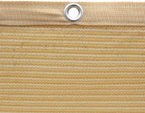 Shatex 90% Shade Fabric Sun Shade Cloth Taped Edge with Grommets Sun-Block Mesh Shade for Pergola Cover Canopy 12?? x 20??, Wheat, 12 Bungee Balls