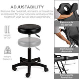Best Choice Products 71in 3-Section Multipurpose Massage Bed, Spa & Salon Facial, Tattoo Chair w/Hydraulic Stool, Removable Headrest, Facial Cradle, Towel Hanger – Black