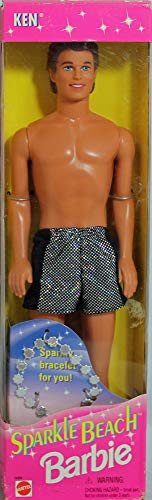 Mattel Sparkle Beach Ken Barbie Doll with a Bracelet for You